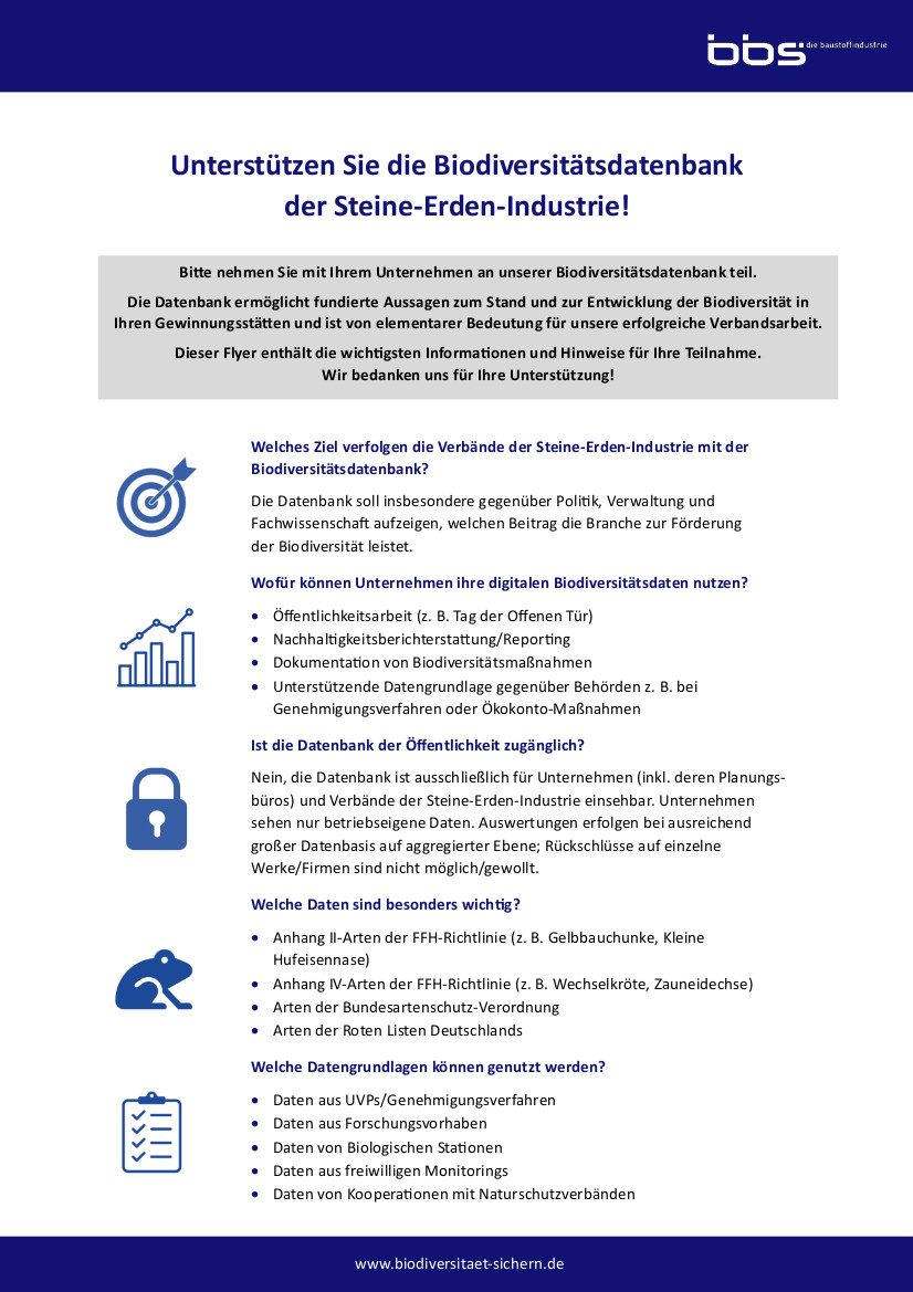 Flyer Biodiversitätsdatenbank
